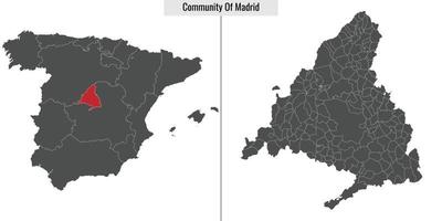 carta geografica regione di Spagna vettore