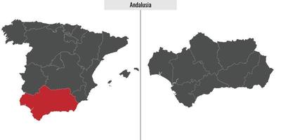 carta geografica regione di Spagna vettore