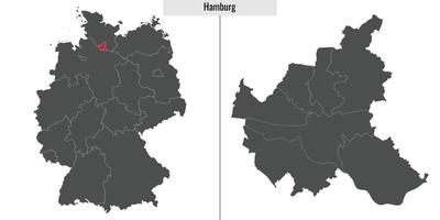 carta geografica stato di Germania vettore