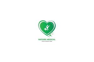 natura medico logo illustrazione vettore