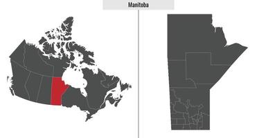 carta geografica Provincia di Canada vettore