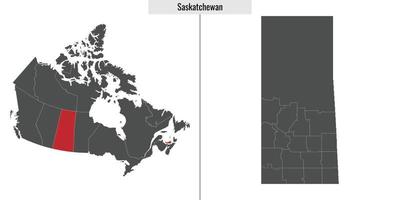 carta geografica Provincia di Canada vettore
