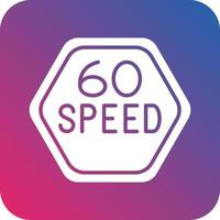 60 velocità limite icona vettore design