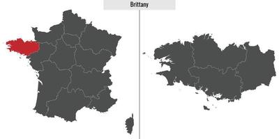 carta geografica regione di Francia vettore