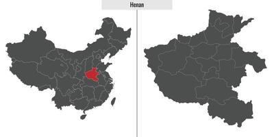 carta geografica Provincia di Cina vettore