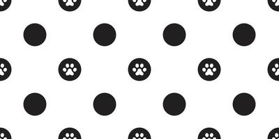 cane zampa senza soluzione di continuità modello vettore gatto zampa orma isolato polka punto sfondo sfondo