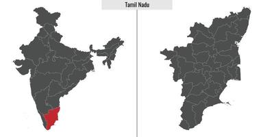 carta geografica stato di India vettore