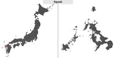 carta geografica prefettura di Giappone vettore