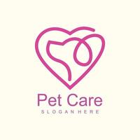 design logo San Valentino con design amore pupy concetto, vettore illustrazione.