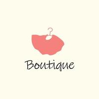 boutique vestiti logo design vettore