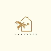 palma bar logo design vettore