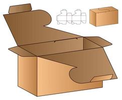 webbox packaging fustellato modello di progettazione. Modello 3d vettore