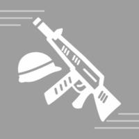 pistola e casco vettore icona