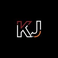 astratto lettera kj logo design con linea connessione per tecnologia e digitale attività commerciale azienda. vettore