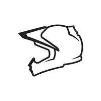 modello di progettazione di logo di vettore di casco da motociclista