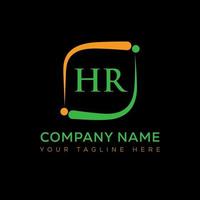 hr lettera logo creativo design. hr unico design. vettore