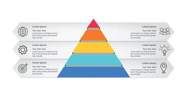 piramide infografica modello. vettore illustrazione.