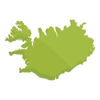Islanda punto di riferimento icona cartone animato vettore. carta geografica viaggio vettore