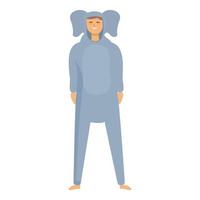 kigurumi elefante icona cartone animato vettore. festa animale vettore