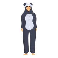 kigurumi panda icona cartone animato vettore. festa animale vettore