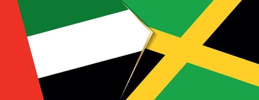 unito arabo Emirates e Giamaica bandiere, Due vettore bandiere.