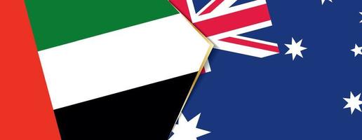 unito arabo Emirates e Australia bandiere, Due vettore bandiere.
