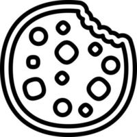 linea icona per biscotto vettore