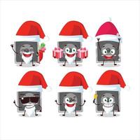 Santa Claus emoticon con musica altoparlante cartone animato personaggio vettore