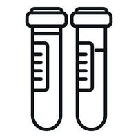 antidepressivo test tubo icona schema vettore. droga trattamento vettore