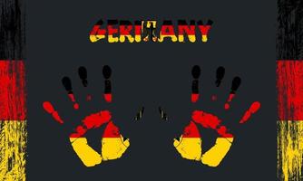 vettore bandiera di Germania con un' palma