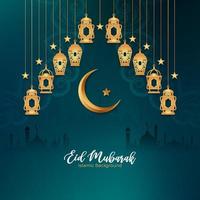 eid mubarak tradizionale islamico Festival sfondo design vettore