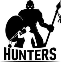 cacciatore uomo logo design vettore