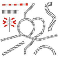 rotaie, dormienti, Ferrovia e segni impostato per creatività. Visualizza a partire dal sopra vettore