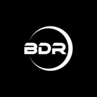 bdr lettera logo design nel illustrazione. vettore logo, calligrafia disegni per logo, manifesto, invito, eccetera.