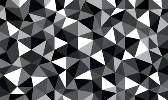 Basso poli triangolare poligonale stile geometrico irregolare astratto Multi colore mosaico sfondo vettore illustrazione nel grigio nero e bianca colore