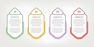 Infografica carta nel astratto forma con numero e lungo testo vettore