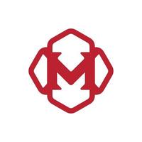 m logo design facile orecchiabile m simbolo aa3 vettore