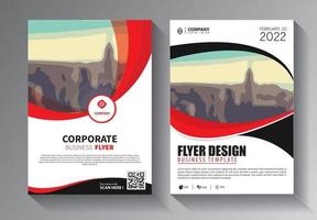 modello di business flyer rosso vettore