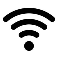 wifi icona isolato piatto nero vettore