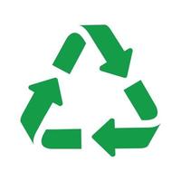 riciclare le frecce verdi, icona ambientale, riutilizzare il simbolo di plastica vettore