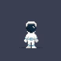 un astronauta nel pixel arte stile vettore