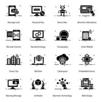 set di icone di apprendimento e ricerca online vettore