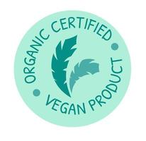 biologico certificato vegano Prodotto, etichetta per pacchetto vettore