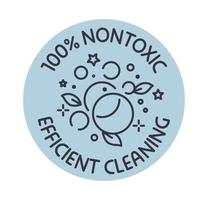 non tossico efficiente pulizia, detergente etichetta vettore
