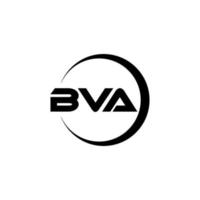 bva lettera logo design nel illustrazione. vettore logo, calligrafia disegni per logo, manifesto, invito, eccetera.