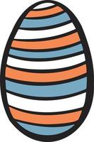vettore carino uova simbolo per Pasqua e cartone animato