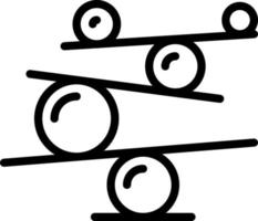 icona della linea per l'equilibrio vettore