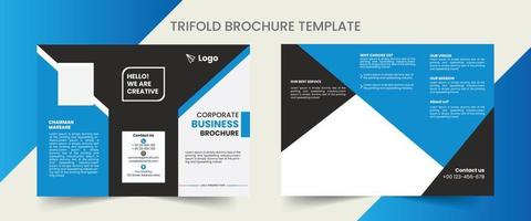 aziendale attività commerciale trifold opuscolo modello con moderno stile e minimalista concetto. vettore