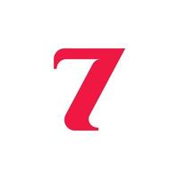 numero 7 logo icona design modello vettore