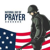 nazionale giorno di preghiera. annuale giorno di osservanza tenuto su il primo giovedi di Maggio vettore